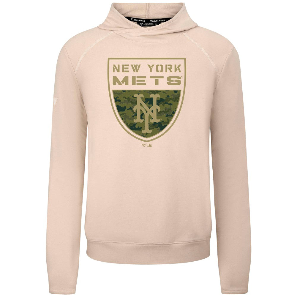 MLB New York Mets Levelwear Mandate Buckler Tri-Blend Pullover Hoodie