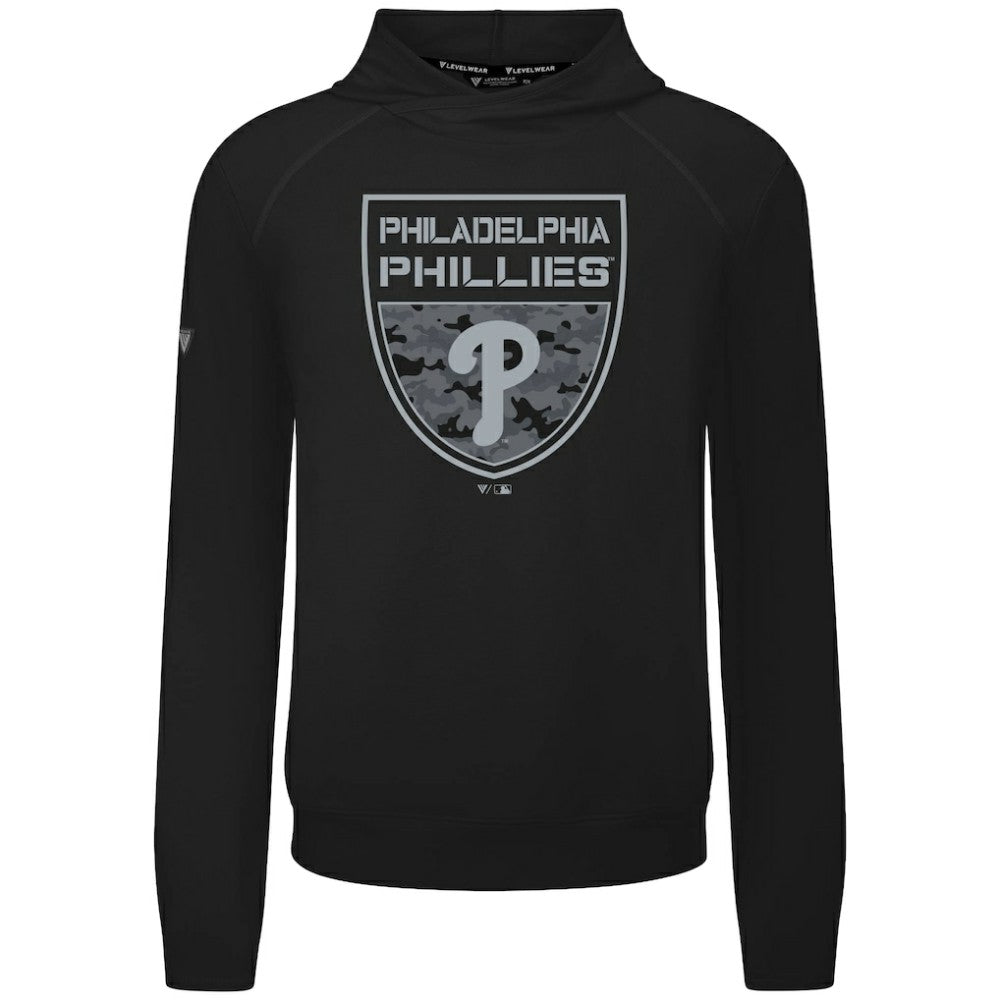 MLB Philadelphia Phillies Levelwear Mandate Buckler Tri-Blend Pullover Hoodie
