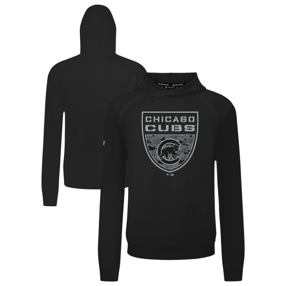 MLB Chicago Cubs Levelwear Mandate Buckler Tri-Blend Pullover Hoodie