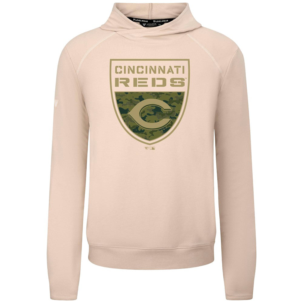 MLB Cincinnati Reds Levelwear Mandate Buckler Tri-Blend Pullover Hoodie