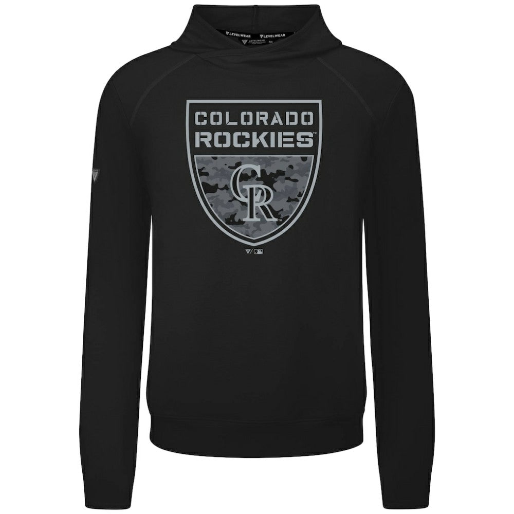 MLB Colorado Rockies Levelwear Mandate Buckler Tri-Blend Pullover Hoodie