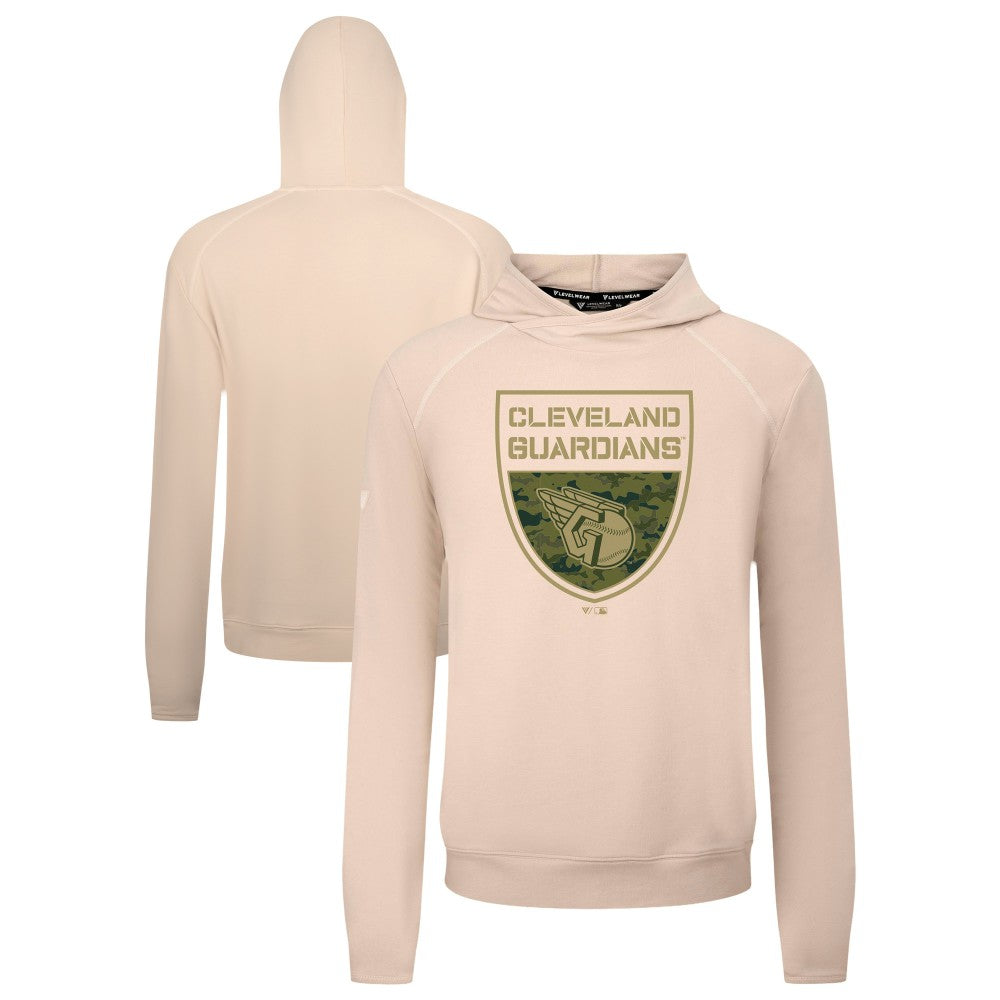 MLB Cleveland Guardians Levelwear Mandate Buckler Tri-Blend Pullover Hoodie