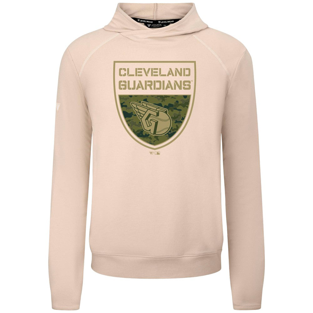 MLB Cleveland Guardians Levelwear Mandate Buckler Tri-Blend Pullover Hoodie