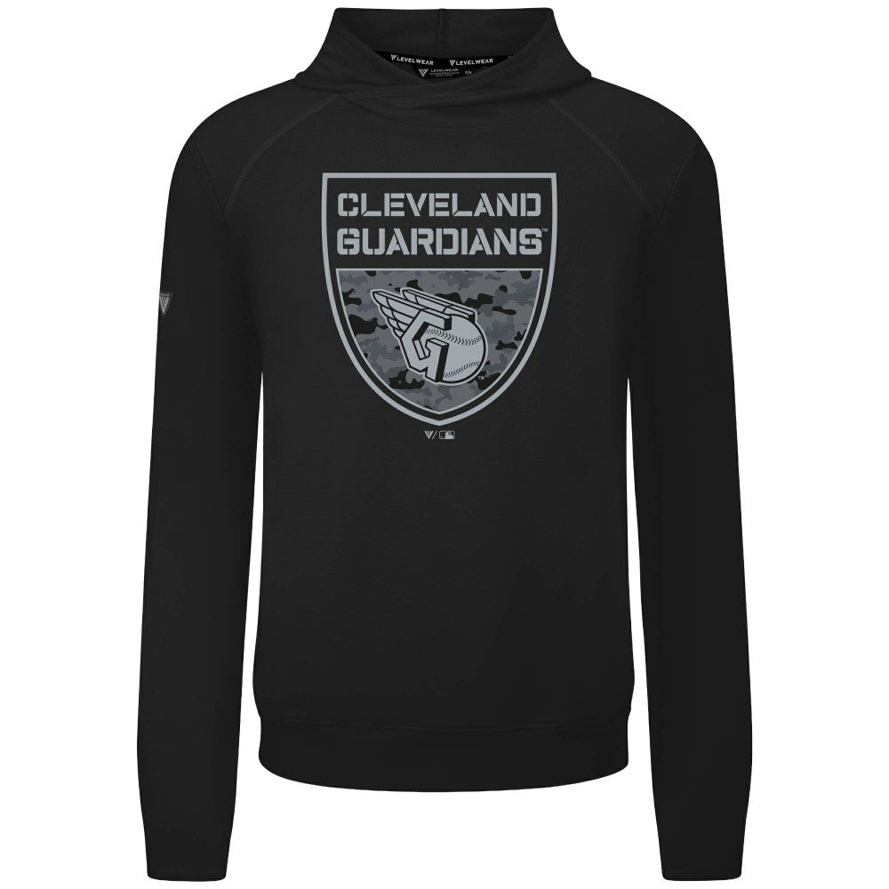 MLB Cleveland Guardians Levelwear Mandate Buckler Tri-Blend Pullover Hoodie