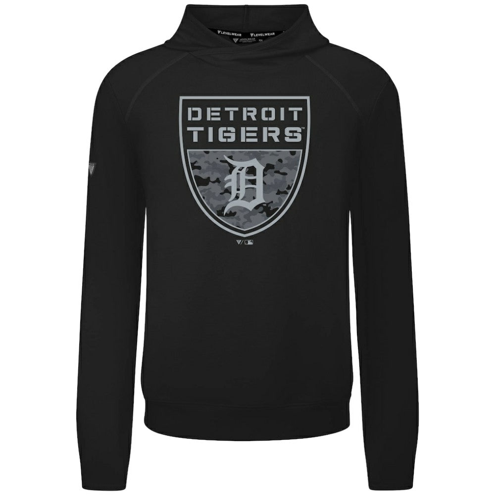 MLB Detroit Tigers Levelwear Mandate Buckler Tri-Blend Pullover Hoodie