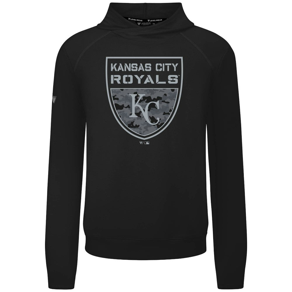 MLB Kansas City Royals Levelwear Mandate Buckler Tri-Blend Pullover Hoodie
