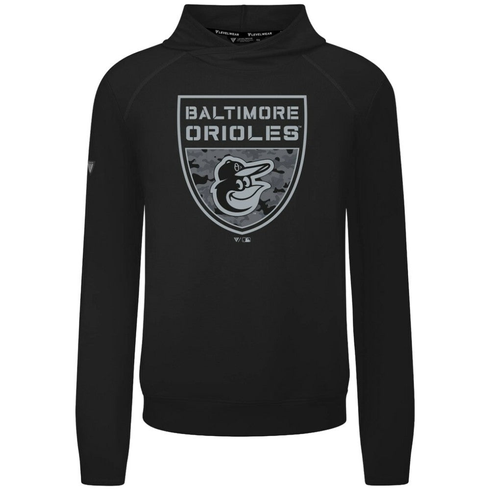 MLB Baltimore Orioles Levelwear Mandate Buckler Tri-Blend Pullover Hoodie