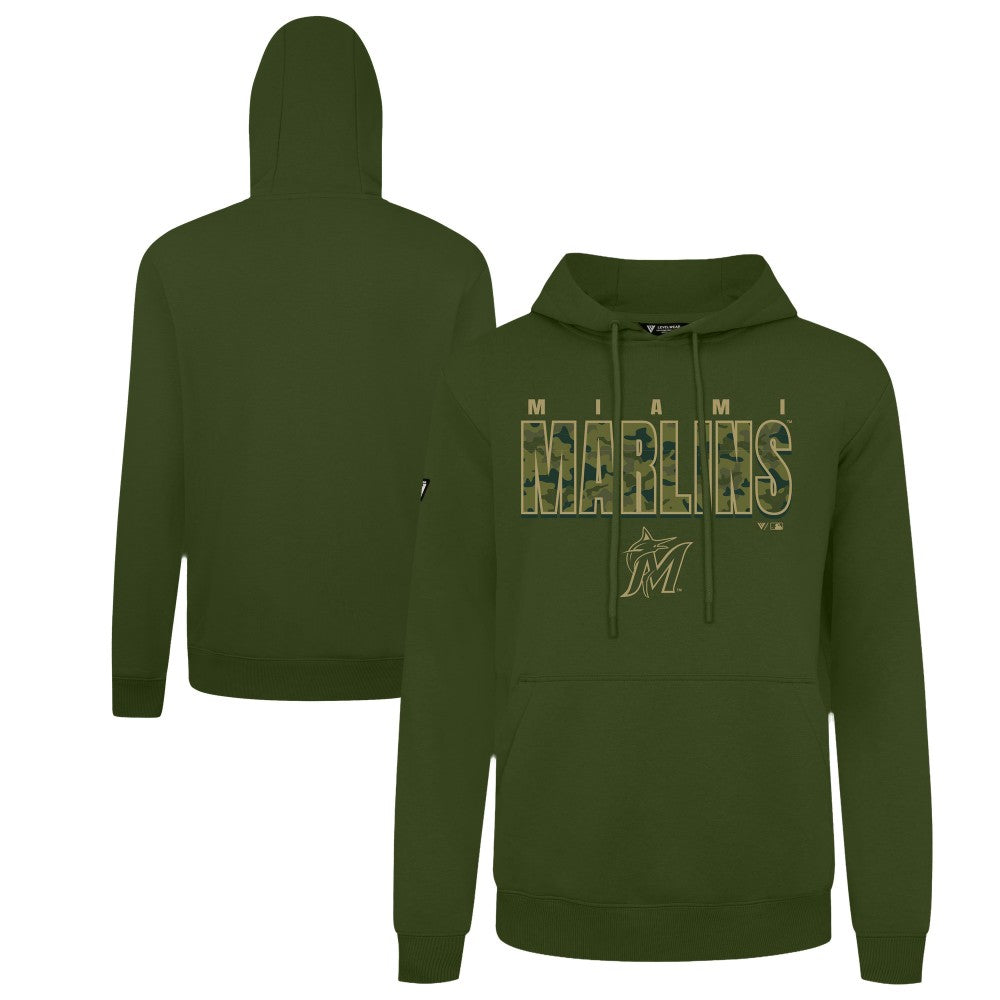 MLB Miami Marlins Levelwear Podium Protect Pullover Hoodie