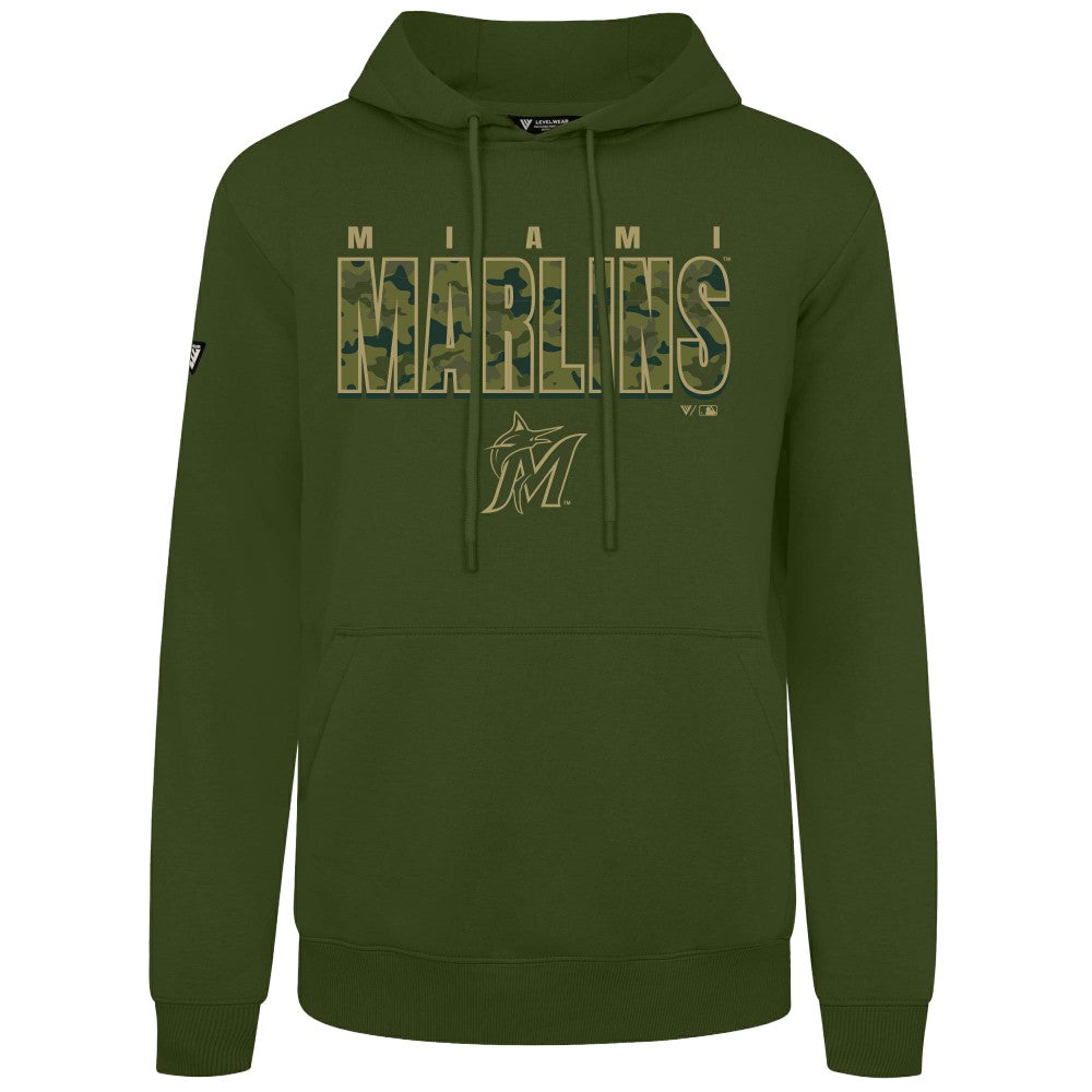MLB Miami Marlins Levelwear Podium Protect Pullover Hoodie
