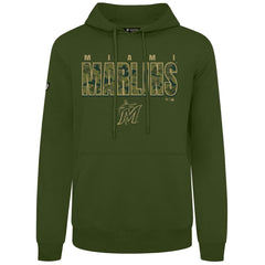 MLB Miami Marlins Levelwear Podium Protect Pullover Hoodie
