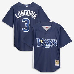 MLB Evan Longoria Tampa Bay Rays Mitchell & Ness Authentic Batting Practice Jersey