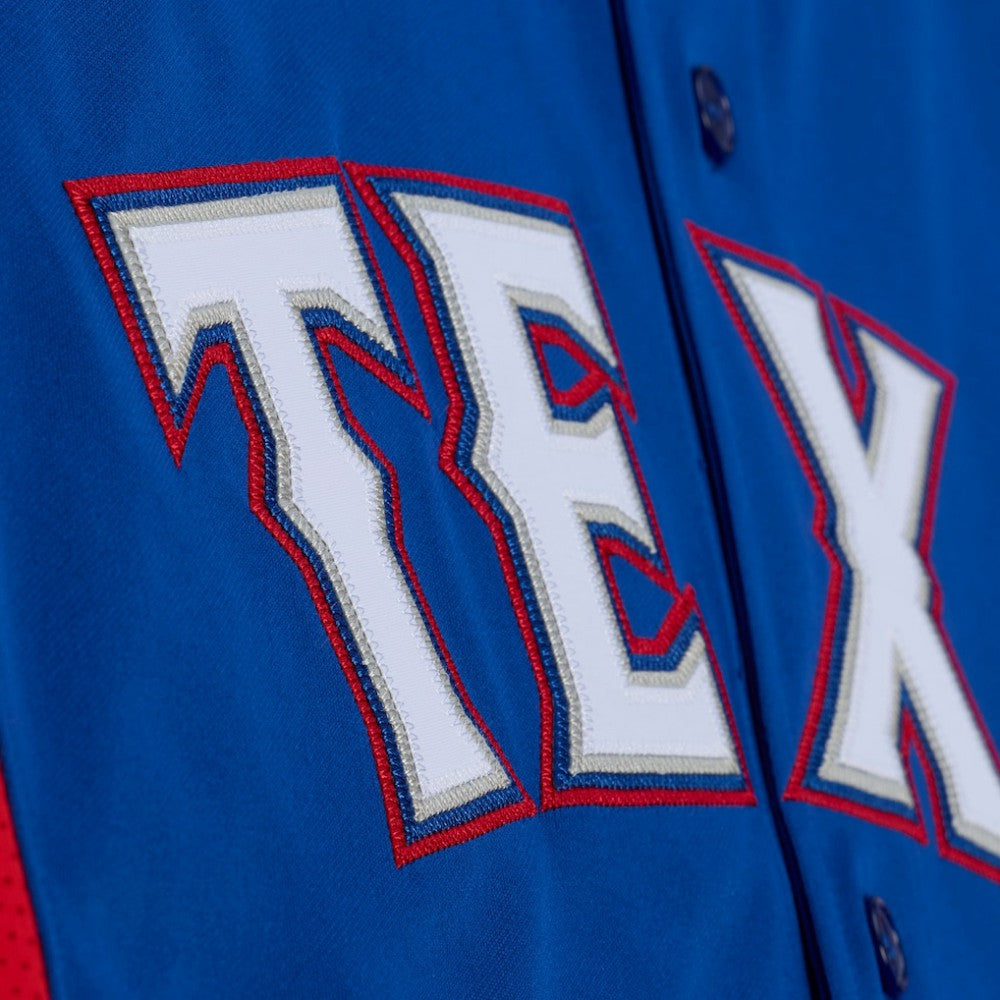 MLB Adrian Beltre Texas Rangers Mitchell & Ness Cooperstown Mesh Batting Practice Button-Up Jersey