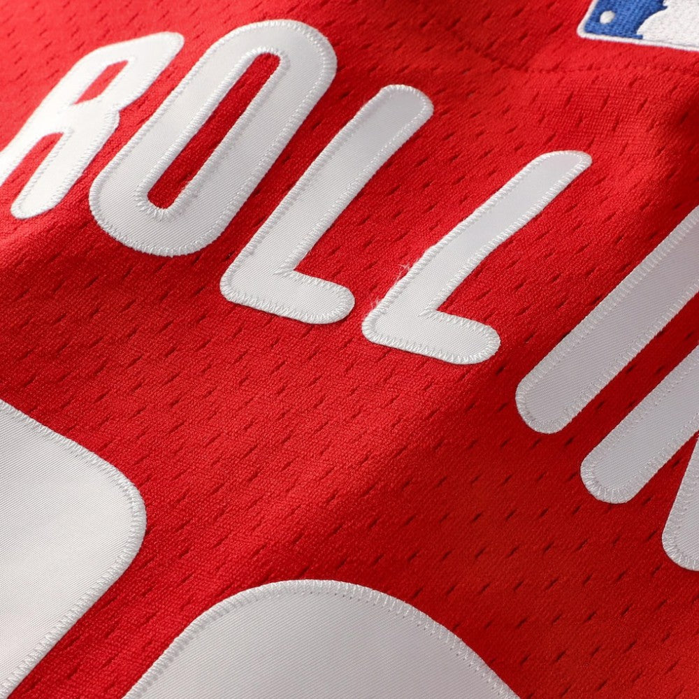 MLB Jimmy Rollins Philadelphia Phillies Mitchell & Ness Cooperstown Mesh Batting Practice Button-Up Jersey