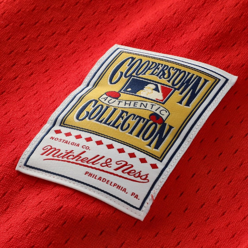 MLB Jimmy Rollins Philadelphia Phillies Mitchell & Ness Cooperstown Mesh Batting Practice Button-Up Jersey