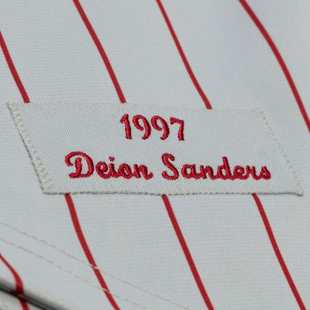 MLB Deion Sanders Cincinnati Reds Mitchell & Ness 1997 Authentic Jersey