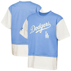 MLB Los Angeles Dodgers Outerstuff Youth Ultimate Pastels Premium Double Run T-Shirt