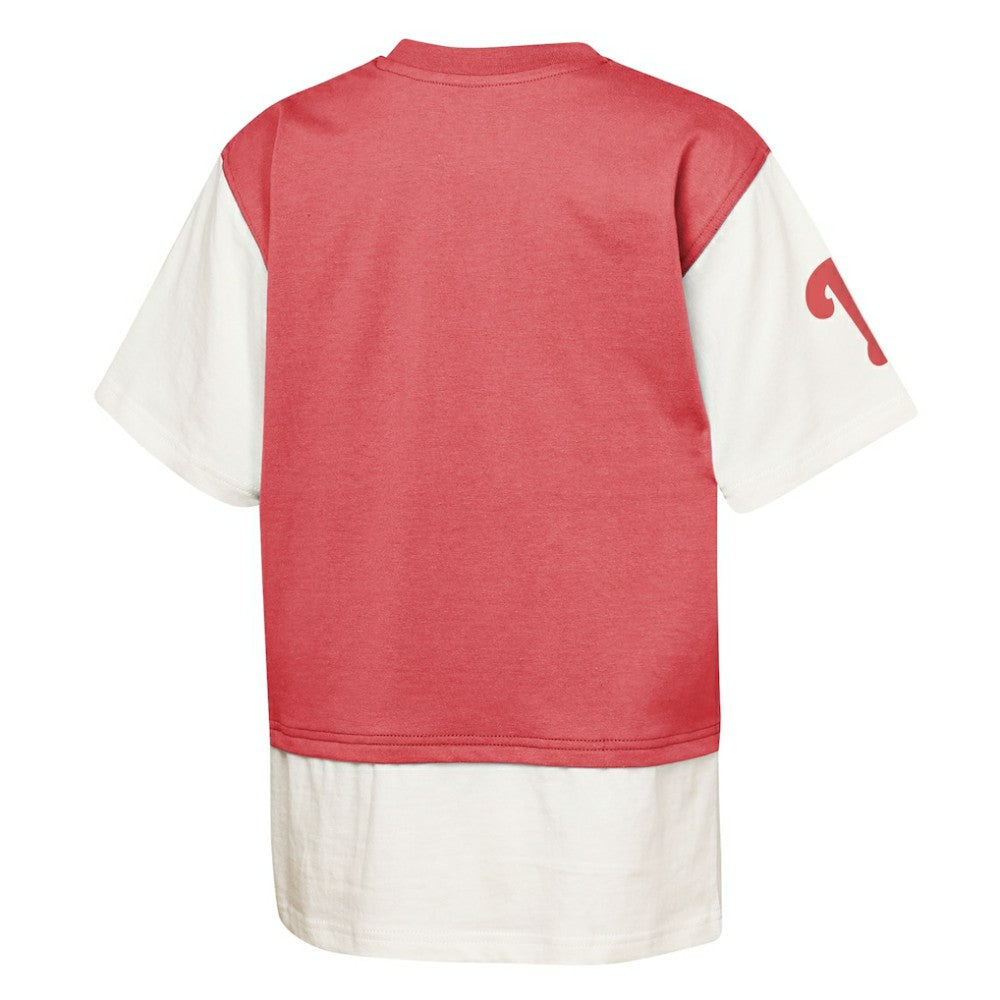 MLB Philadelphia Phillies Outerstuff Youth Ultimate Pastels Premium Double Run T-Shirt
