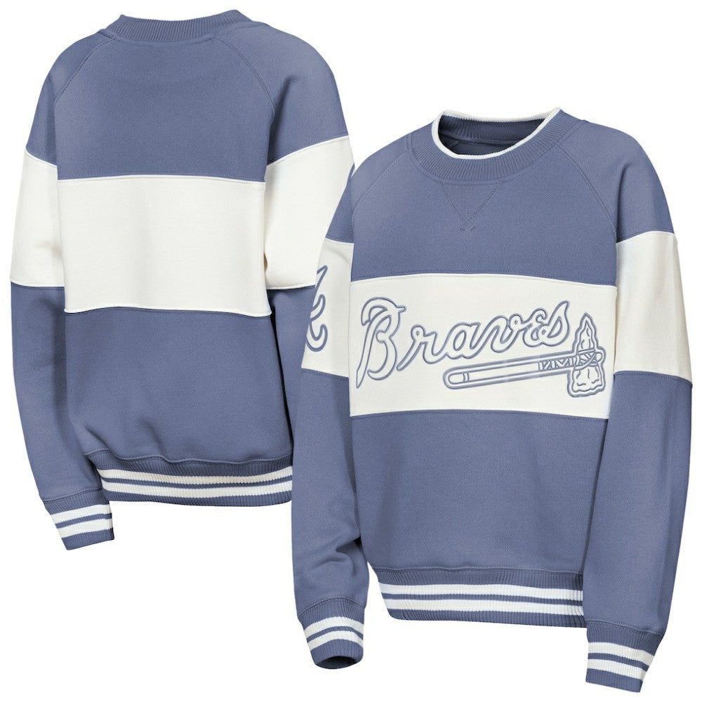 MLB Atlanta Braves Outerstuff Youth Ultimate Pastels On Base Sweatshirt
