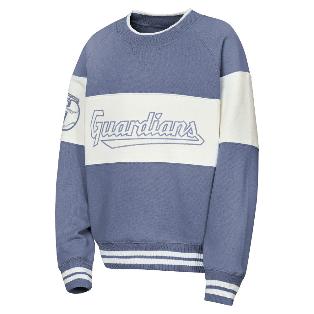 MLB Cleveland Guardians Outerstuff Youth Ultimate Pastels On Base Sweatshirt