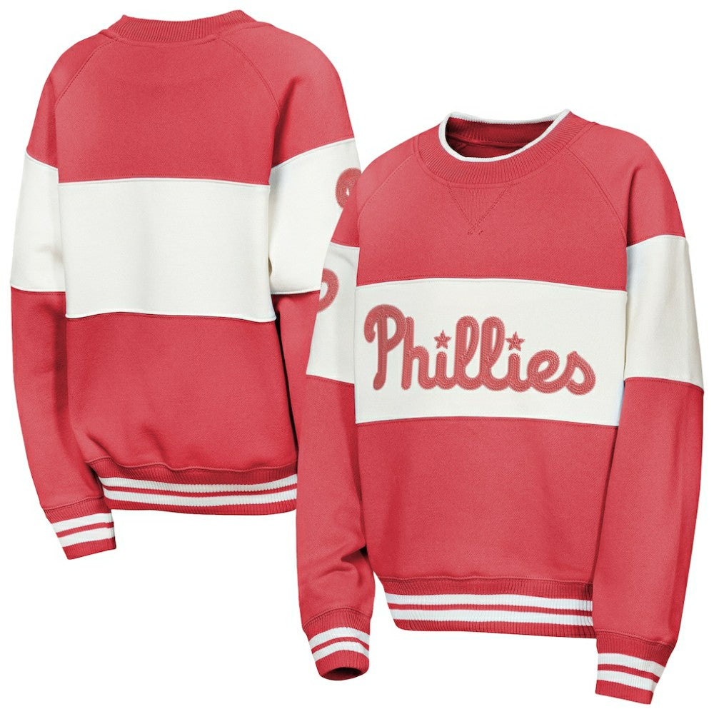 MLB Philadelphia Phillies Outerstuff Youth Ultimate Pastels On Base Sweatshirt