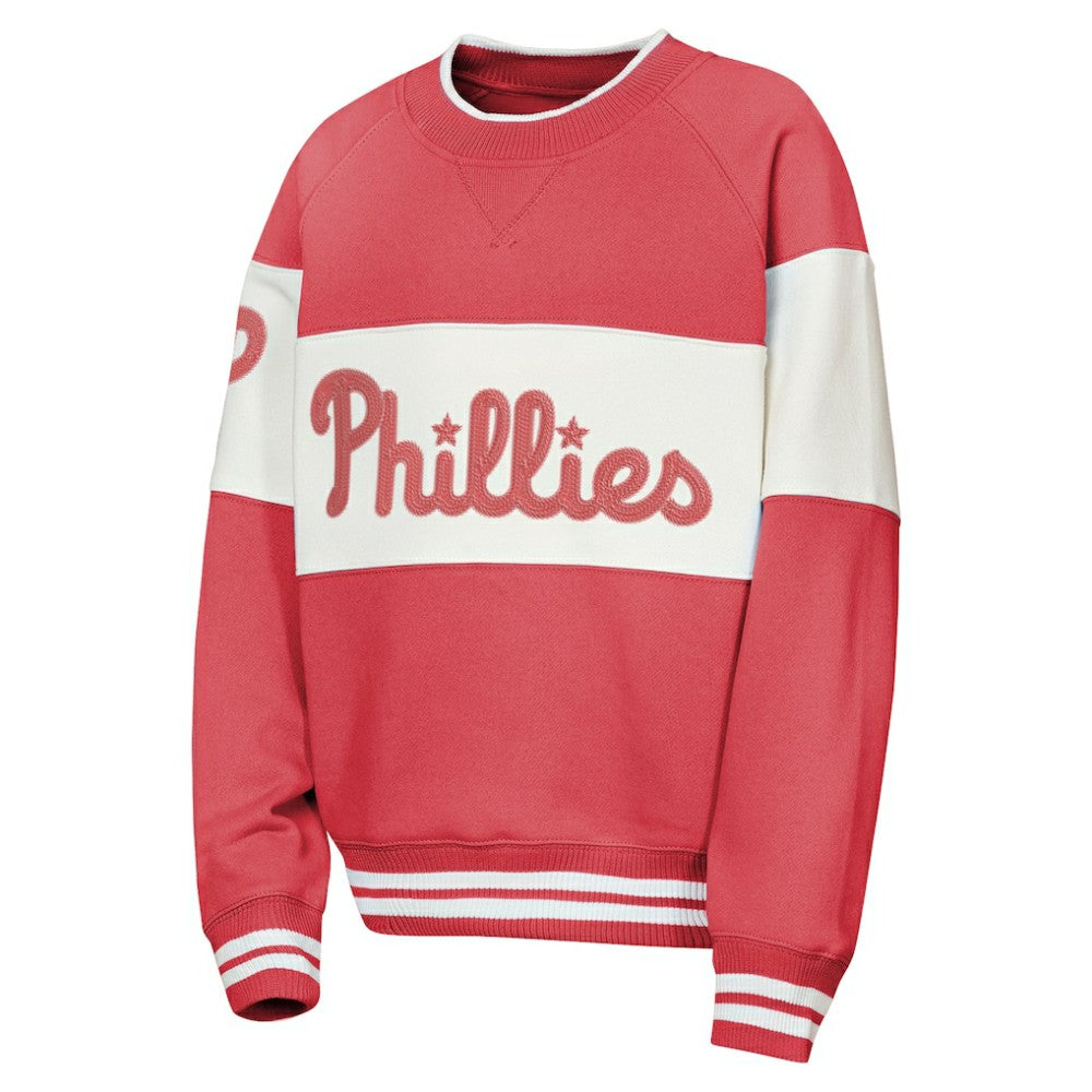 MLB Philadelphia Phillies Outerstuff Youth Ultimate Pastels On Base Sweatshirt