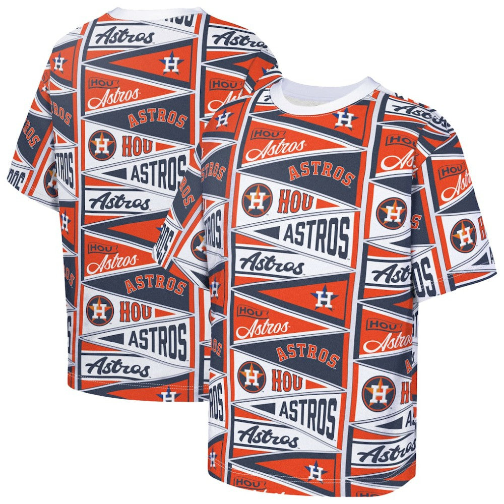 MLB Houston Astros Outerstuff Youth All-Over Pennant T-Shirt
