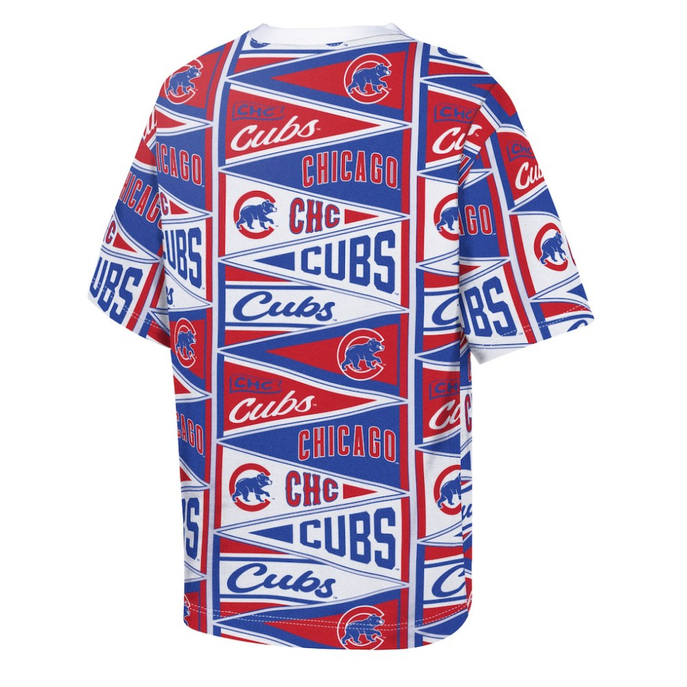 MLB Chicago Cubs Outerstuff Youth All-Over Pennant T-Shirt