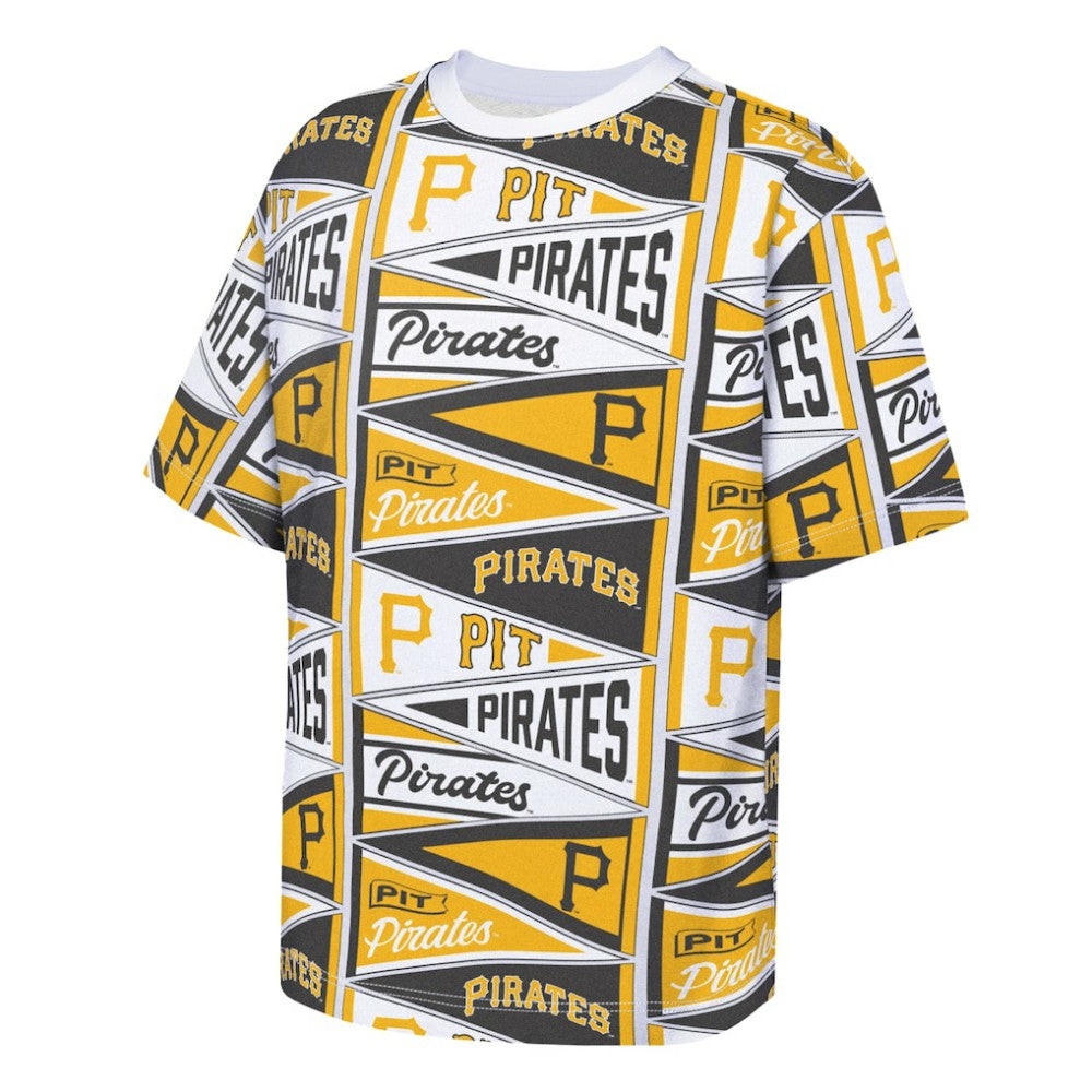 MLB Pittsburgh Pirates Outerstuff Youth All-Over Pennant T-Shirt