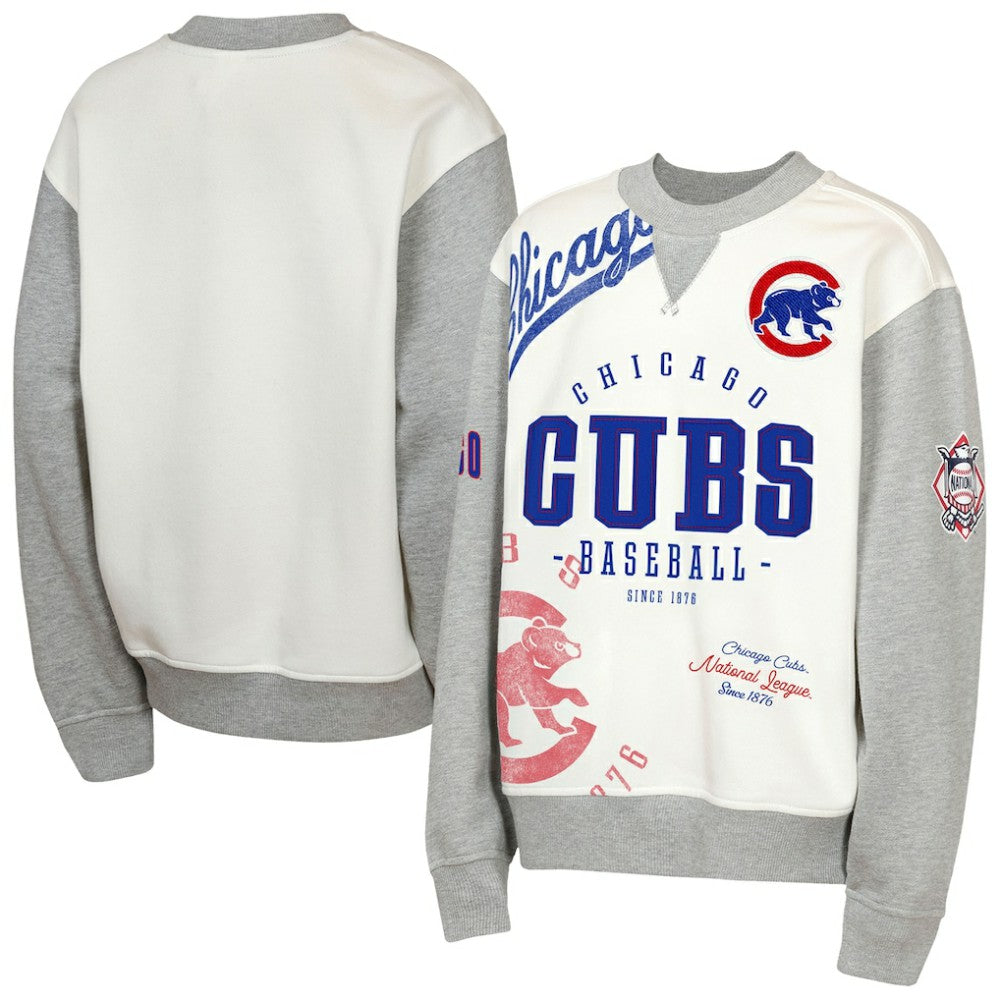 MLB Chicago Cubs Outerstuff Youth Big League Power Hit Fleece Sweatshirt