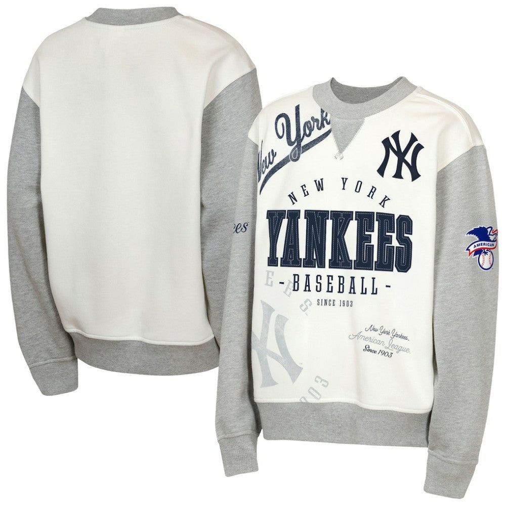 MLB New York Yankees Outerstuff Youth Big League Power Hit Fleece Sweatshirt