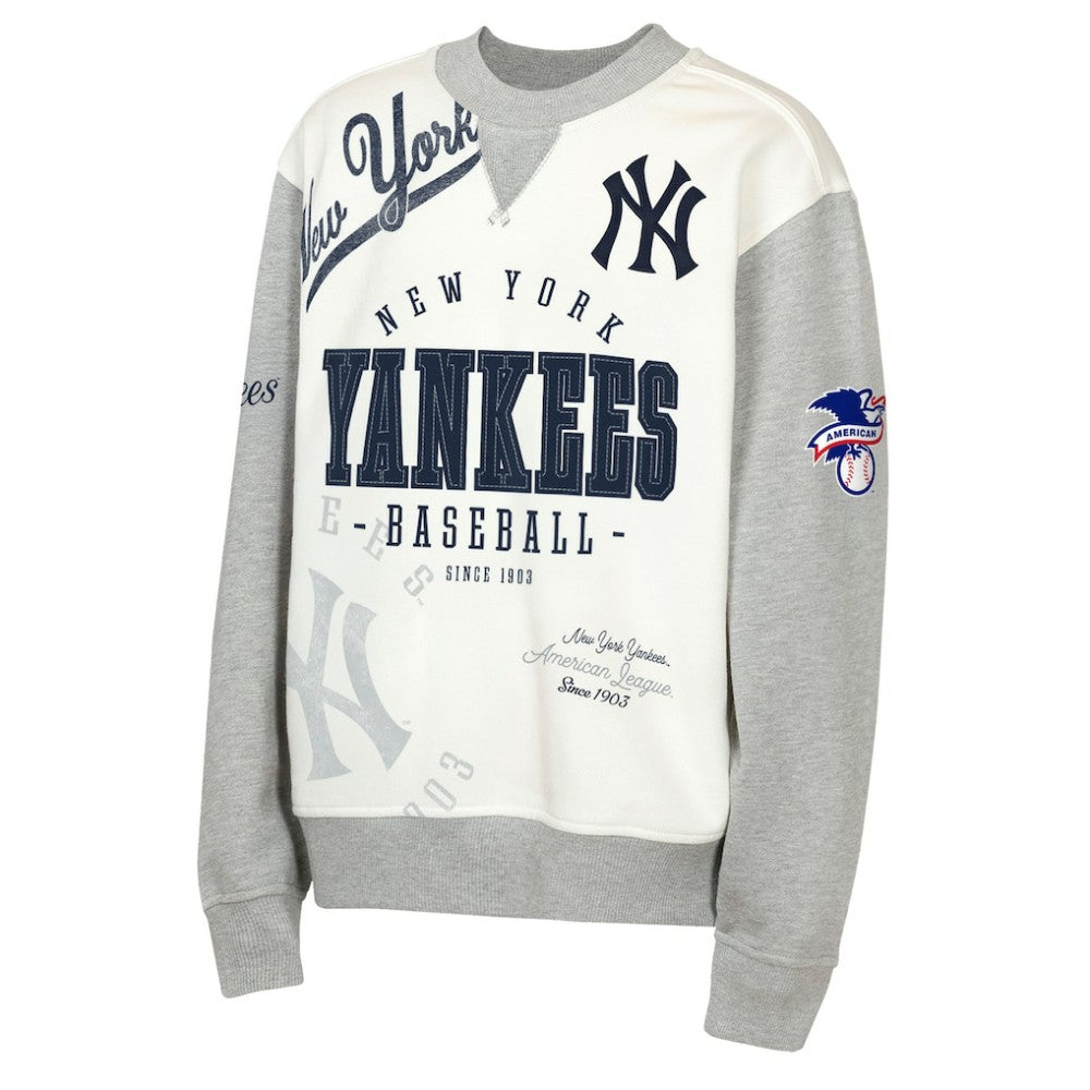 MLB New York Yankees Outerstuff Youth Big League Power Hit Fleece Sweatshirt