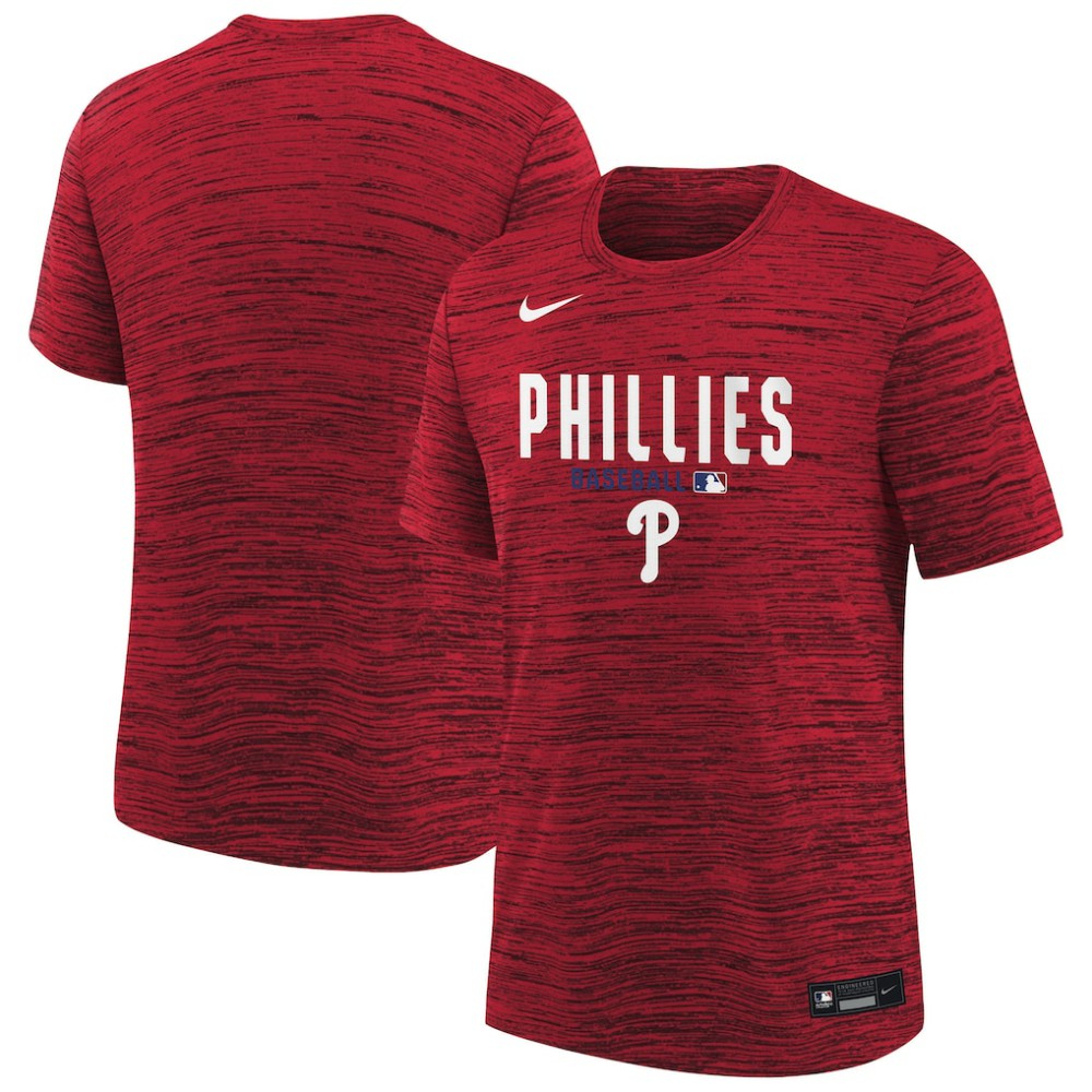 MLB Philadelphia Phillies Nike Youth Authentic Collection Velocity Dri-FIT T-Shirt