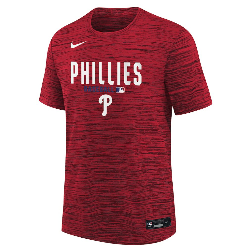 MLB Philadelphia Phillies Nike Youth Authentic Collection Velocity Dri-FIT T-Shirt