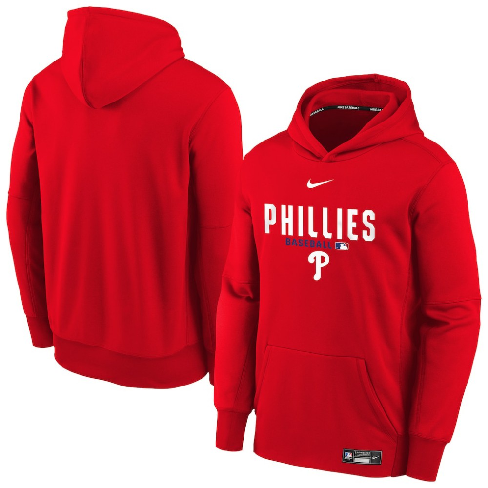 MLB Philadelphia Phillies Nike Youth Authentic Collection Therma-FIT Hoodie