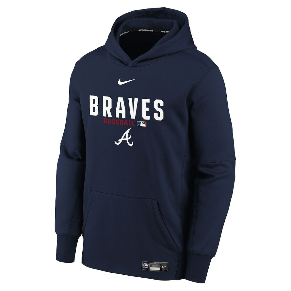 MLB Atlanta Braves Nike Youth Authentic Collection Therma-FIT Hoodie