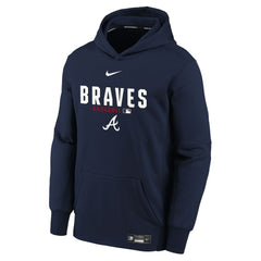 MLB Atlanta Braves Nike Youth Authentic Collection Therma-FIT Hoodie