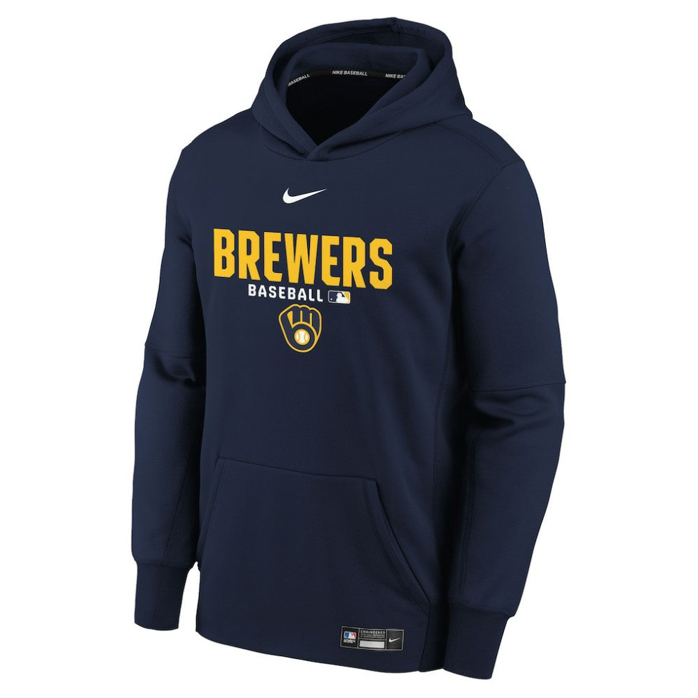 MLB Milwaukee Brewers Nike Youth Authentic Collection Therma-FIT Hoodie