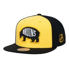 NHL Gold Boston Bruins Mitchell & Ness Legendary Away Snapback Hat