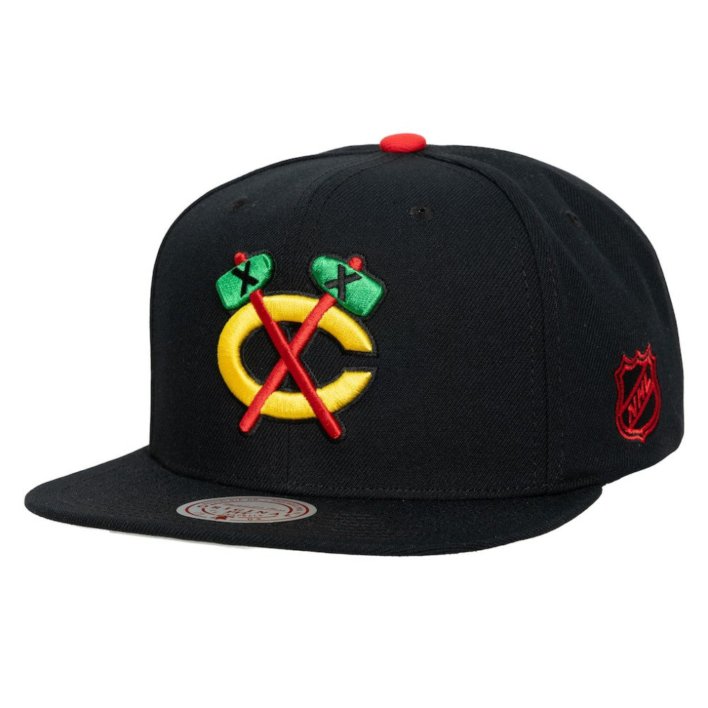 NHL Black Chicago Blackhawks Mitchell & Ness Legendary Away Snapback Hat