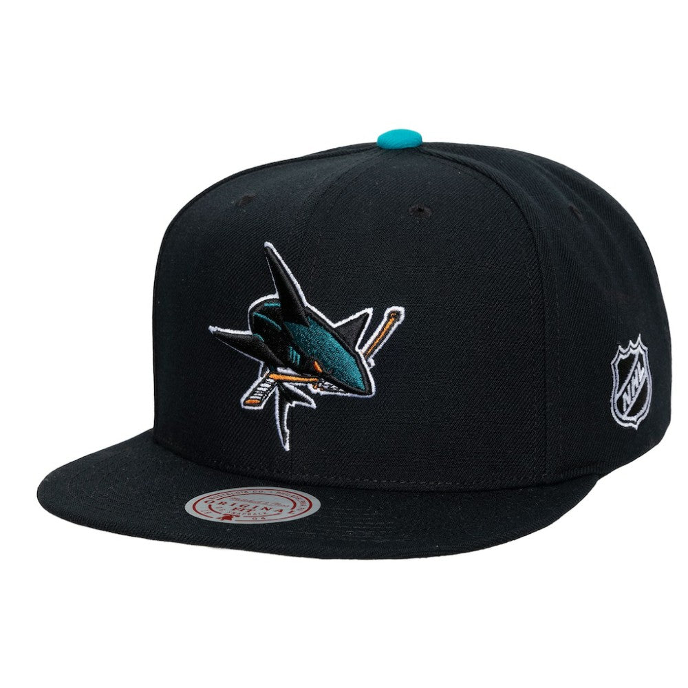 NHL Black San Jose Sharks Mitchell & Ness Legendary Away Snapback Hat