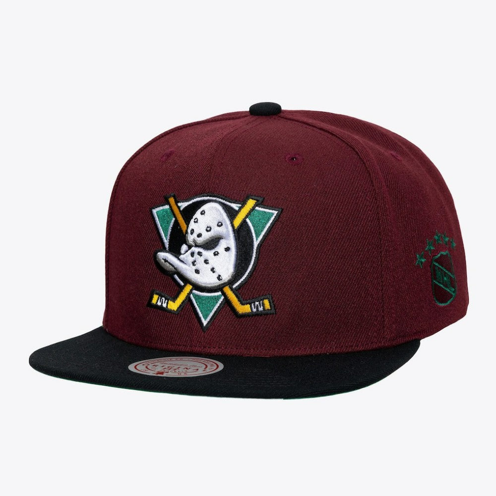 NHL Maroon Anaheim Ducks Mitchell & Ness Legendary Home Snapback Hat