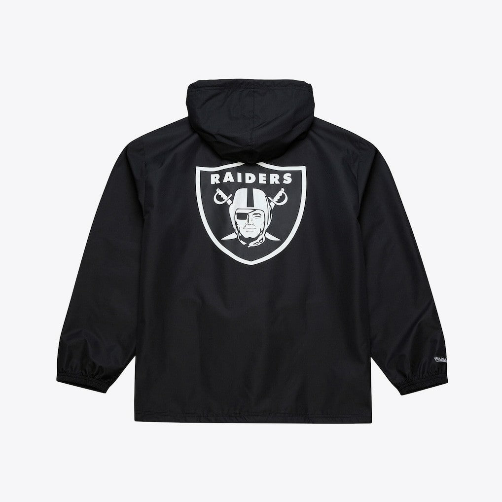 Coaches Full-Snap Hooded Windbreaker Jacket - Las Vegas Raiders