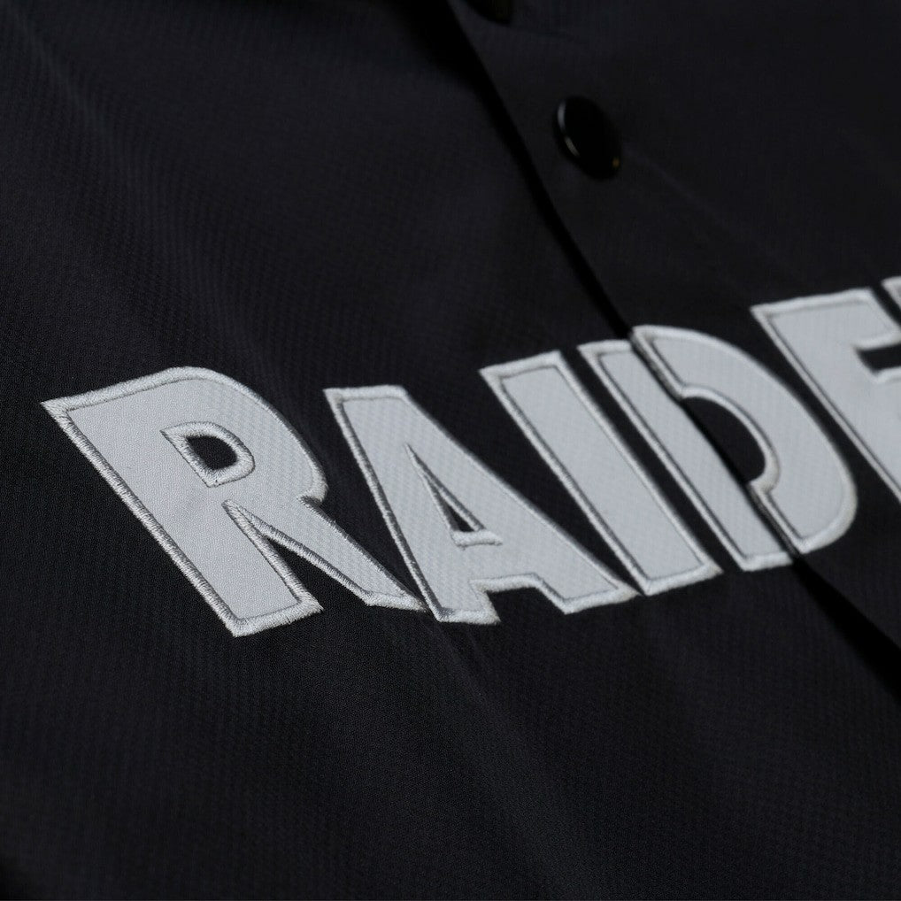 Coaches Full-Snap Hooded Windbreaker Jacket - Las Vegas Raiders