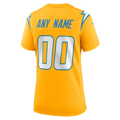 Women's Alternate Charger Power Game Custom Jersey - Los Angeles Chargers