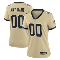 Women's Gameday Golds Alternate Custom Game Jersey - New Orleans Saints