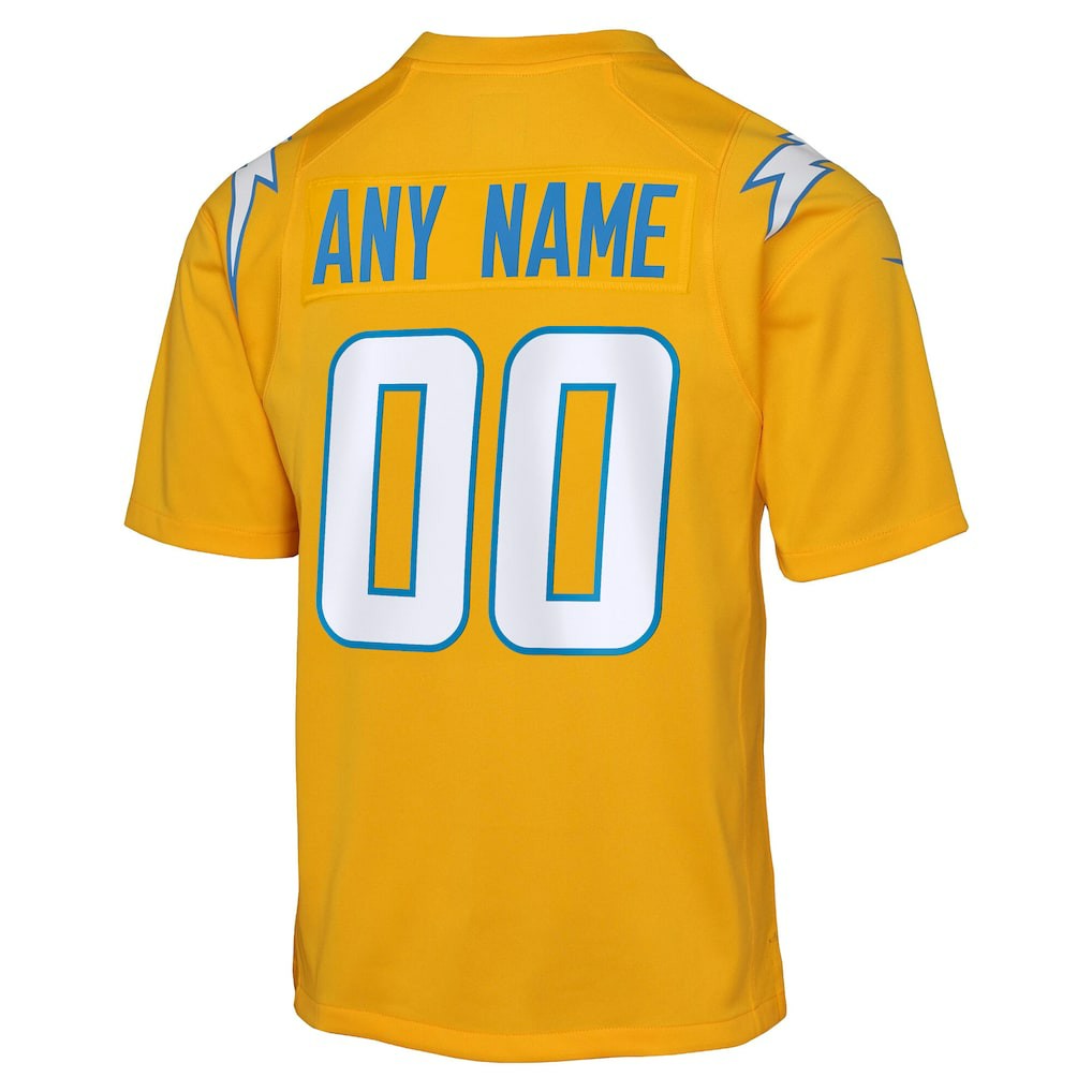 Youth Alternate Charger Power Game Custom Jersey - Los Angeles Chargers