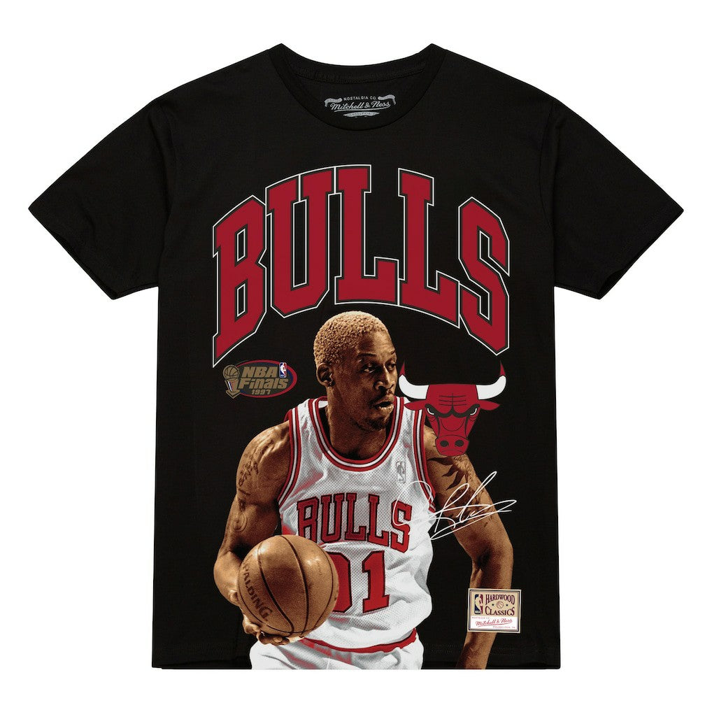 NBA Dennis Rodman Chicago Bulls Hardwood Classics Player Arch T-Shirt sale