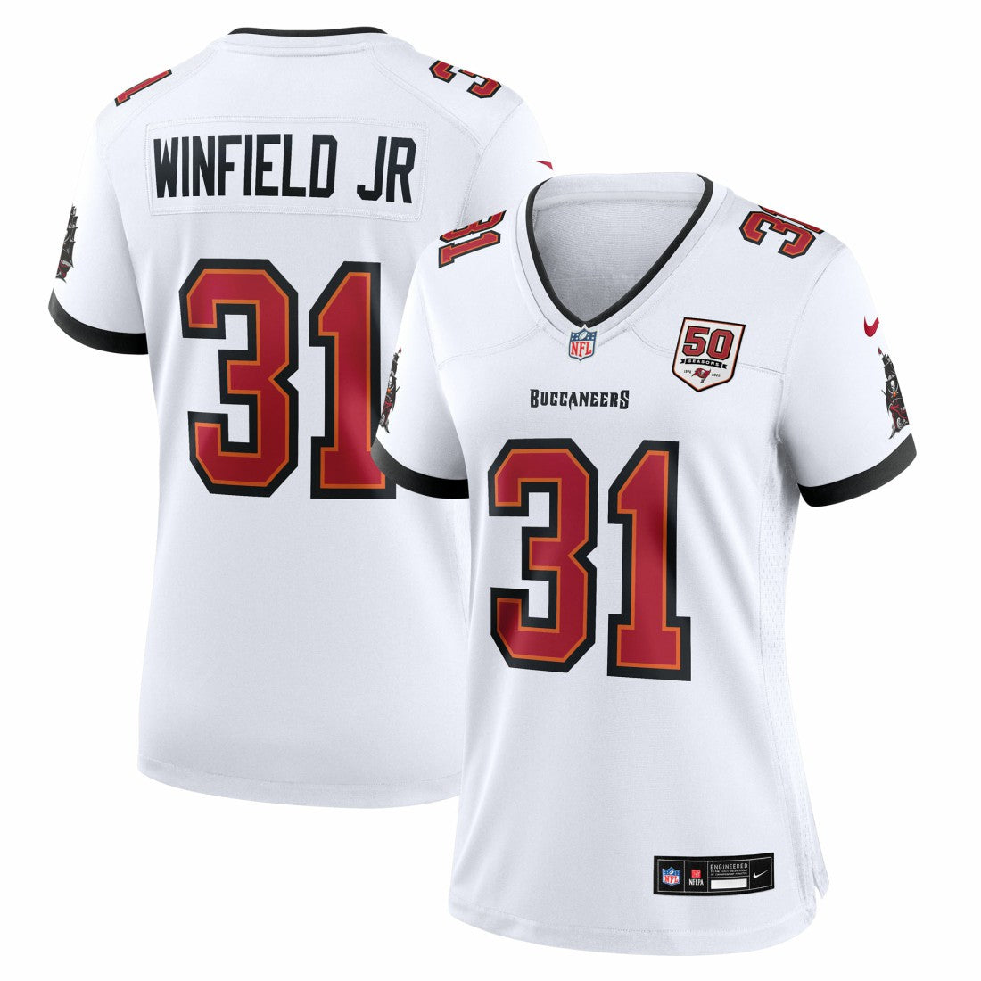 Antoine Winfield Jr.  Women's 50th Season Patch Game Jersey - Tampa Bay Buccaneers