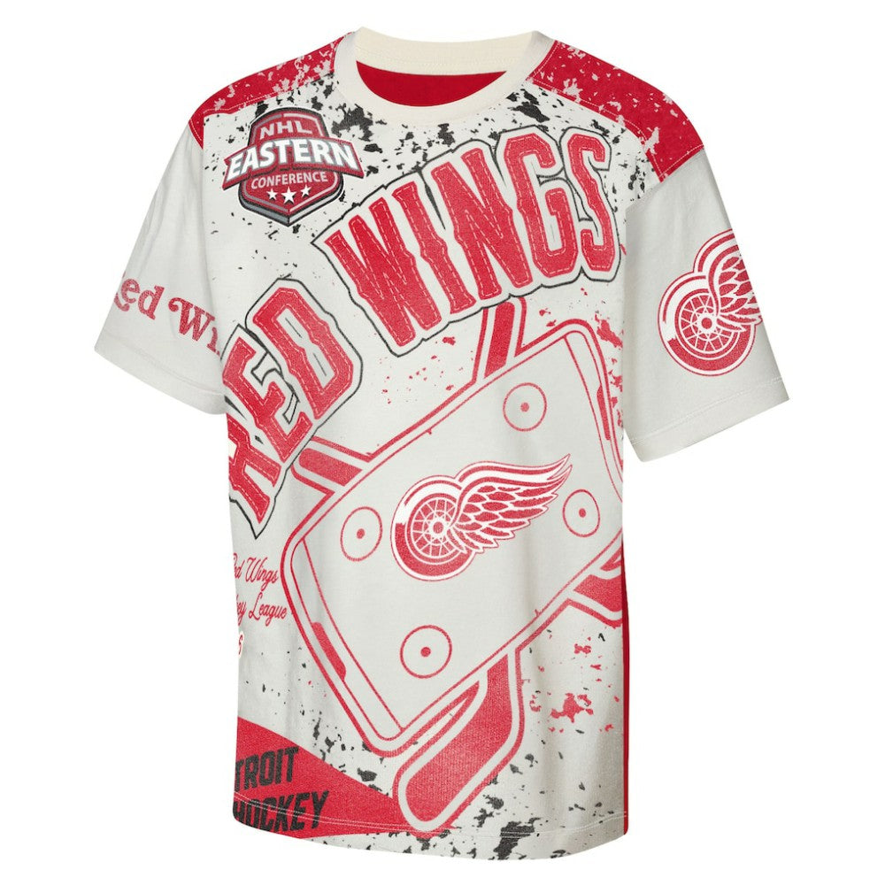 NHL Cream Detroit Red Wings Outerstuff Youth Top Player T-Shirt