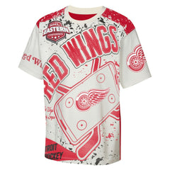 NHL Cream Detroit Red Wings Outerstuff Youth Top Player T-Shirt